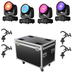 4*120W Flood Beam+Case+Clamps