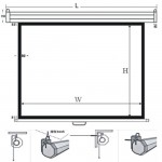 מסך הקרנה 152*203 ס"מ