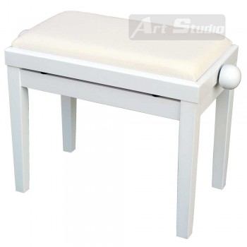כסא פסנתר לבן