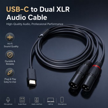 Type C to 2*XLR, 2m Cable