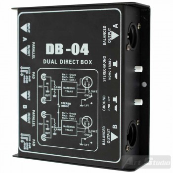 קופסת DI פסיבית כפולה