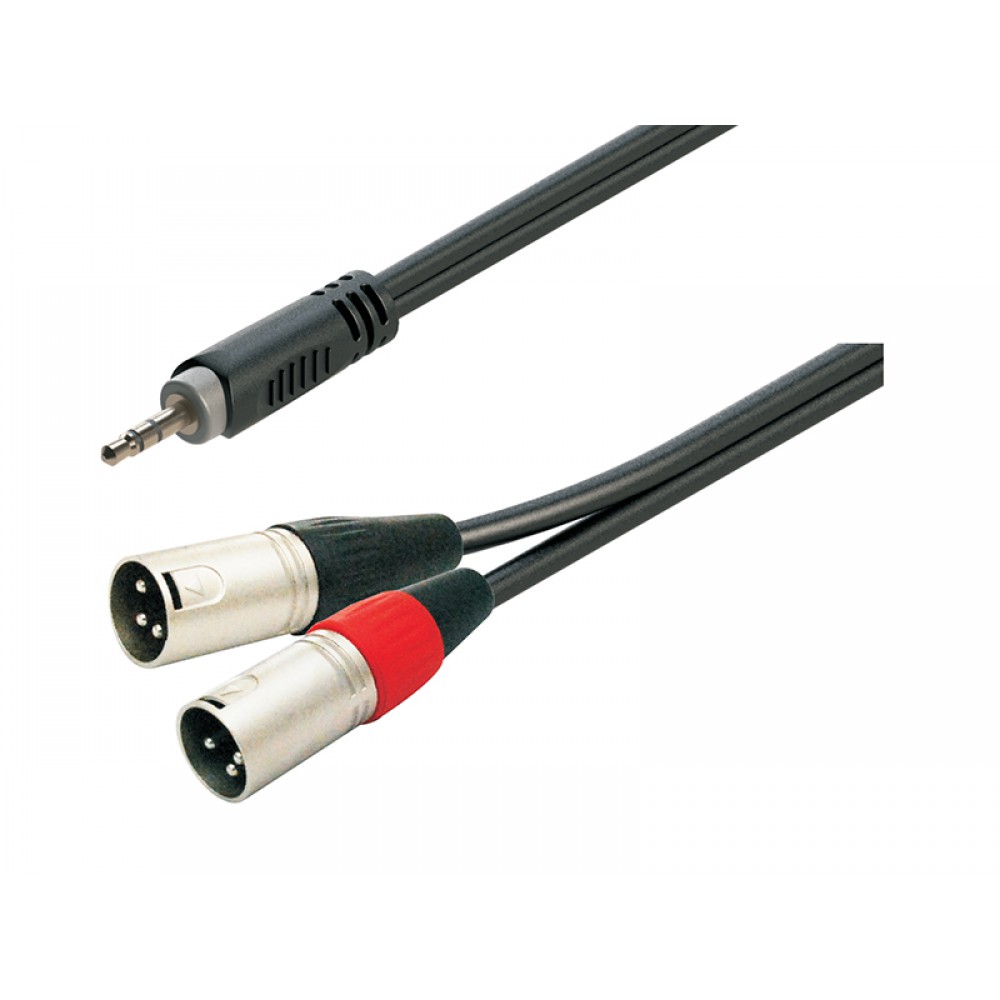כבל XLRX2 - PL3.5 אורך 3מ.