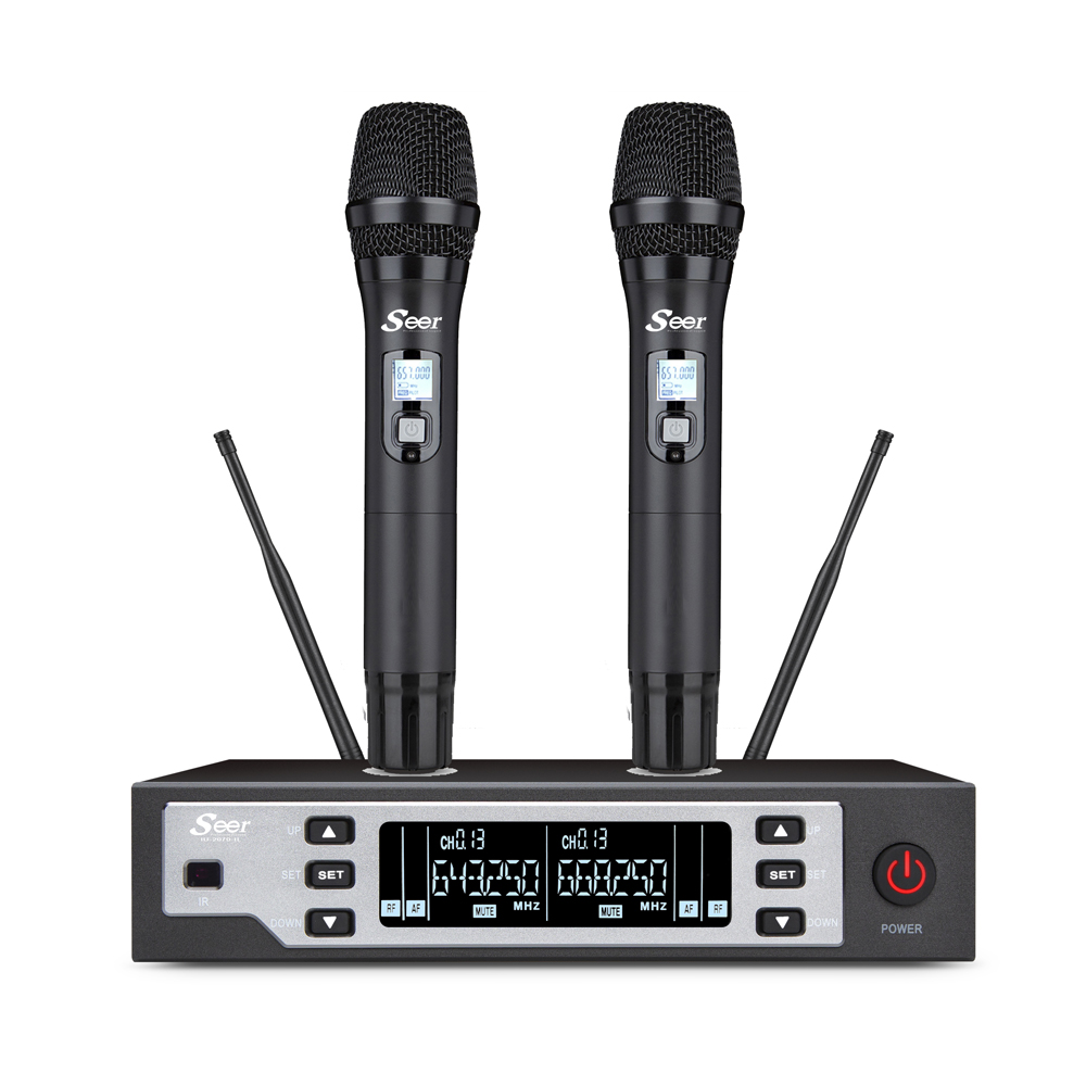 זוג מיקרופונים UHF PLL