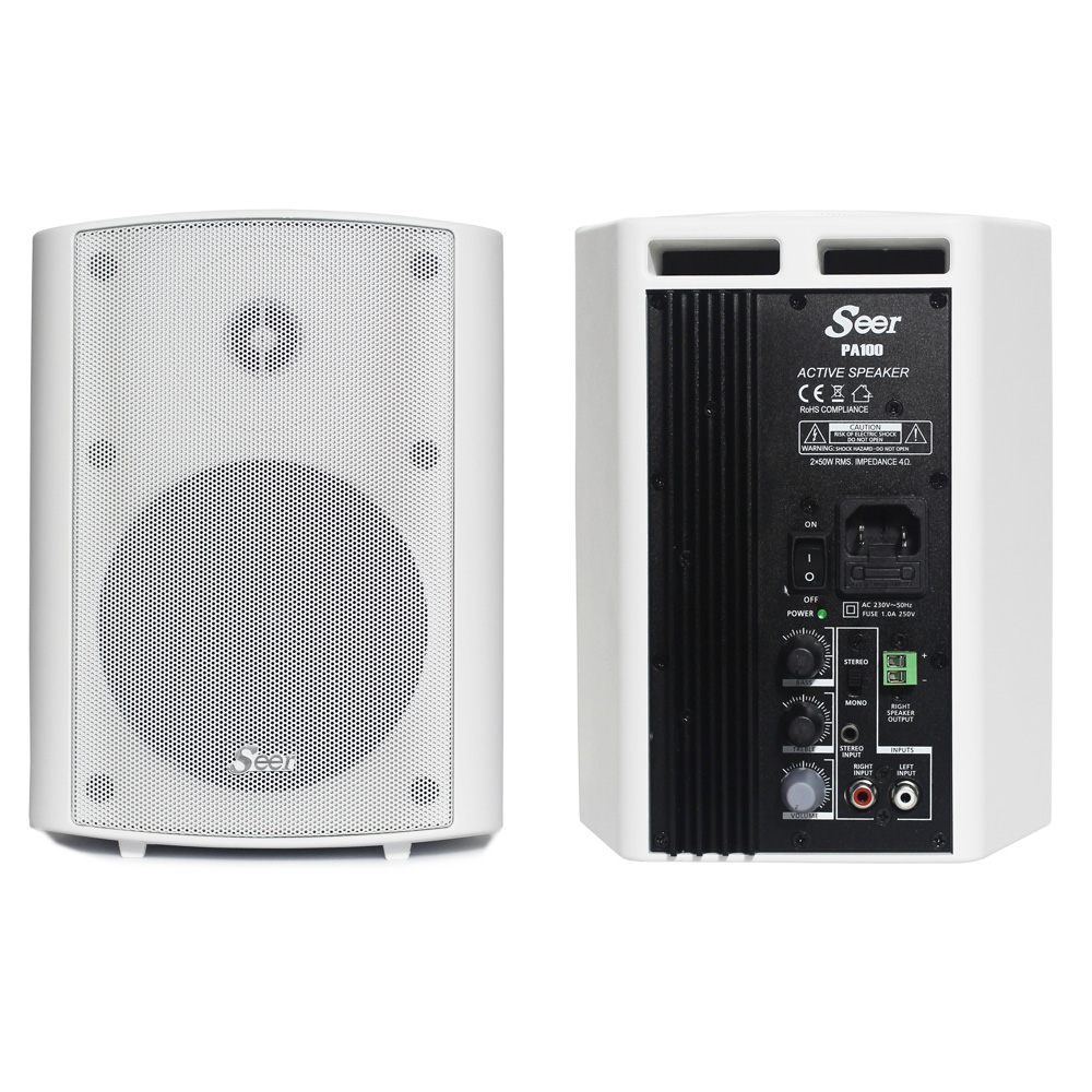 100W זוג רמקולים מוגברים