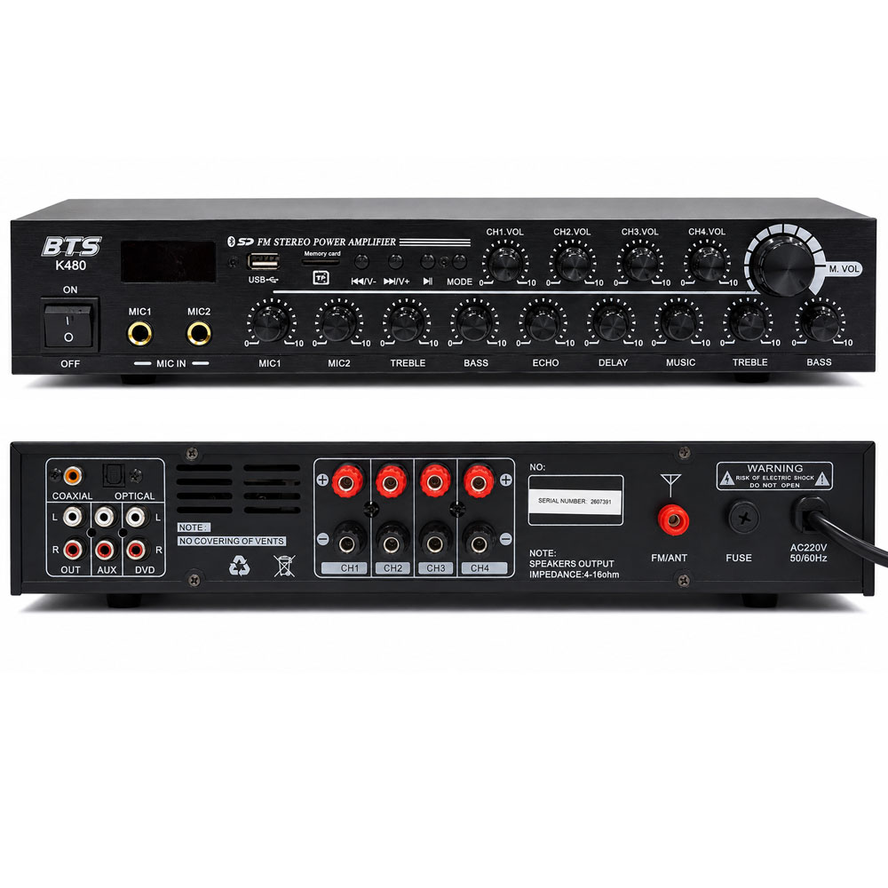 4×80W RMS@8Ω Amplifier