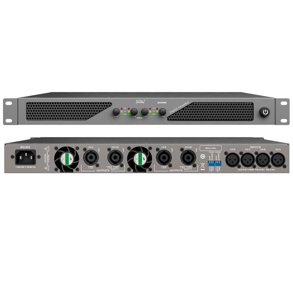  Power Amp 4x300W@8Ω