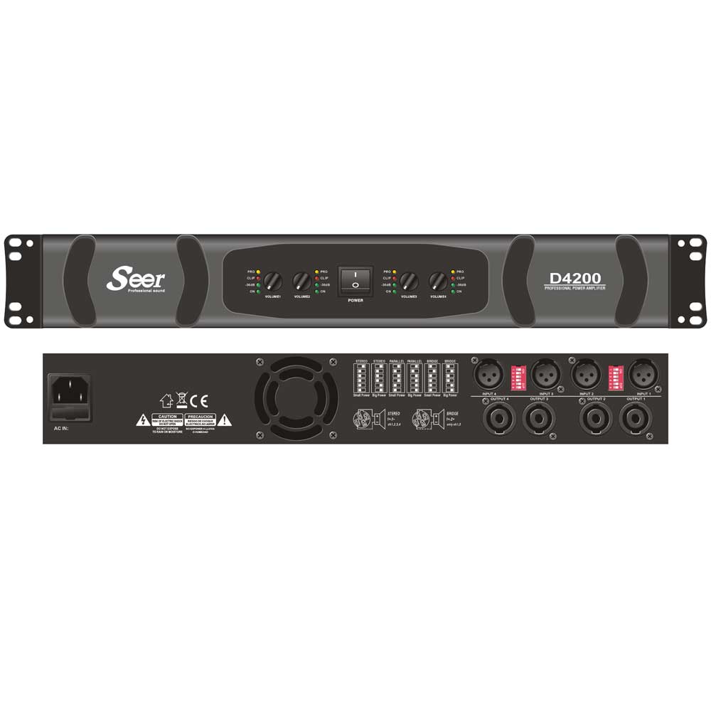 4 *200 Watt RMS@8Ω