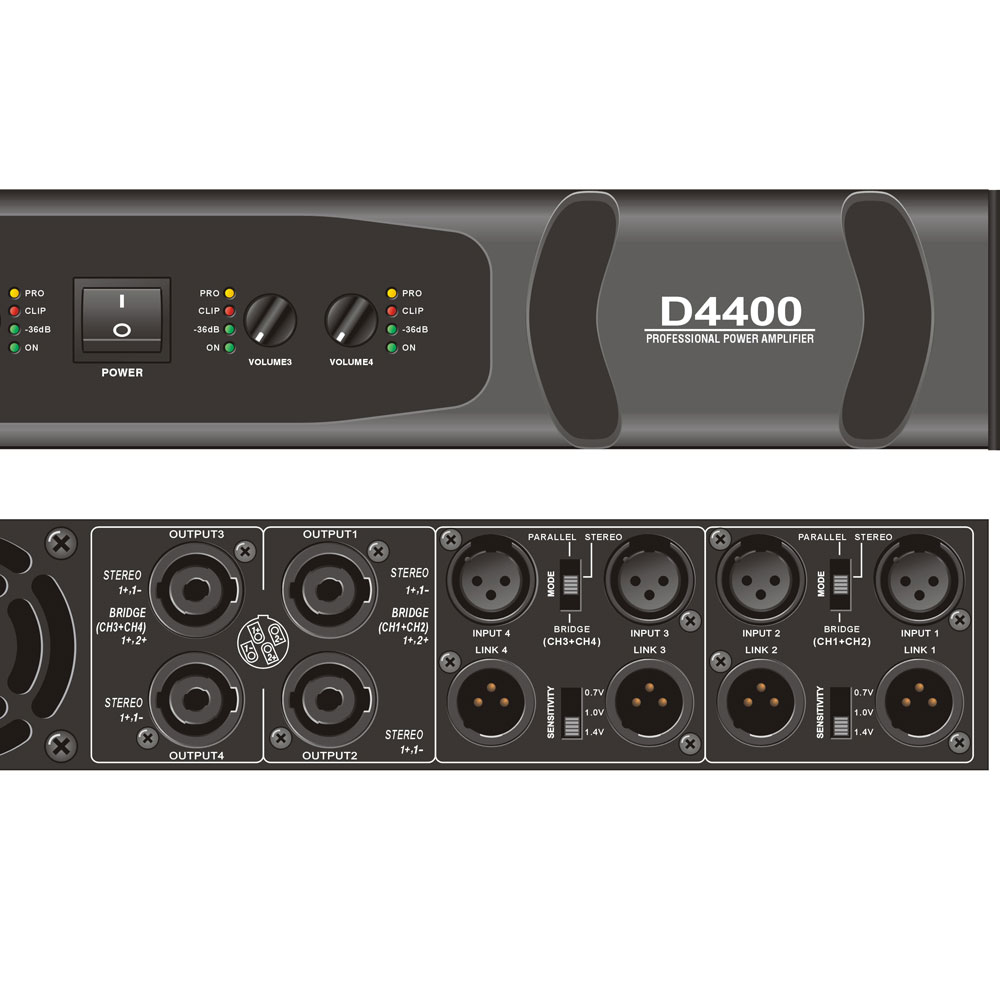 4 *400 Watt RMS@8Ω