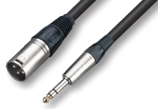 כבל XLR m - PL m סטריאו 5מ.