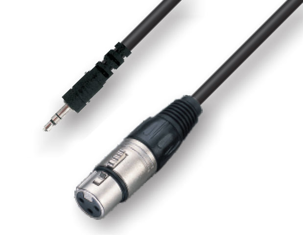 כבל PL 3.5 - XLR f אורך 3מ.