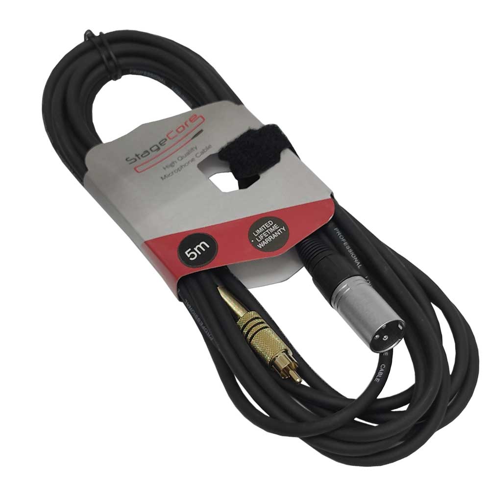 כבל RCA - XLR אורך 5מ.