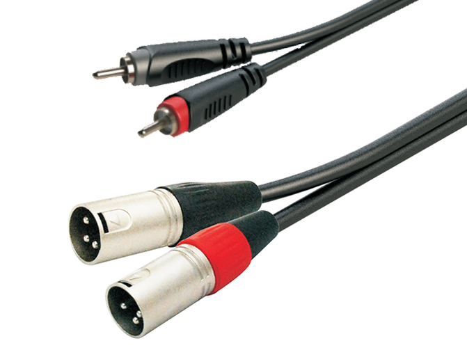 אורך 20 ס"מ XLR*2-RCA*2 כבל