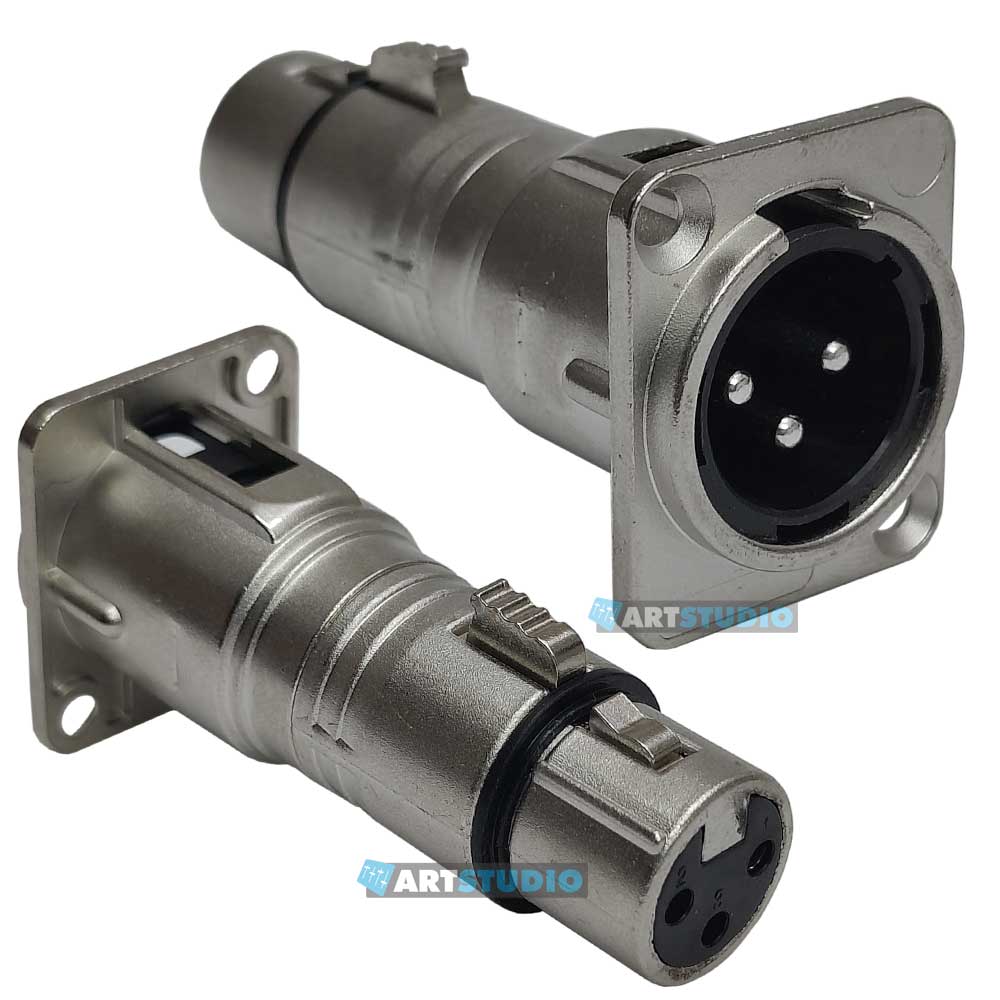 XLR M > F Pass Socket