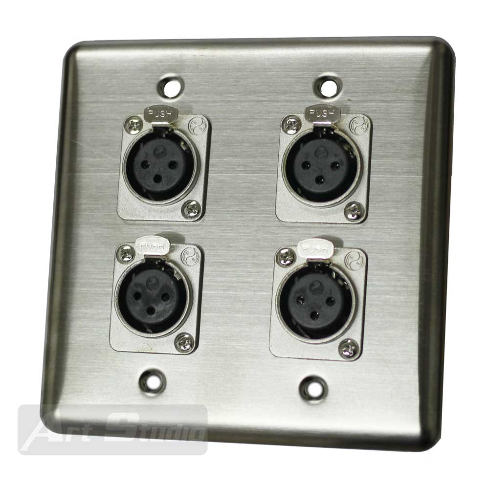 פנל קיר 4*  XLR Neutrik