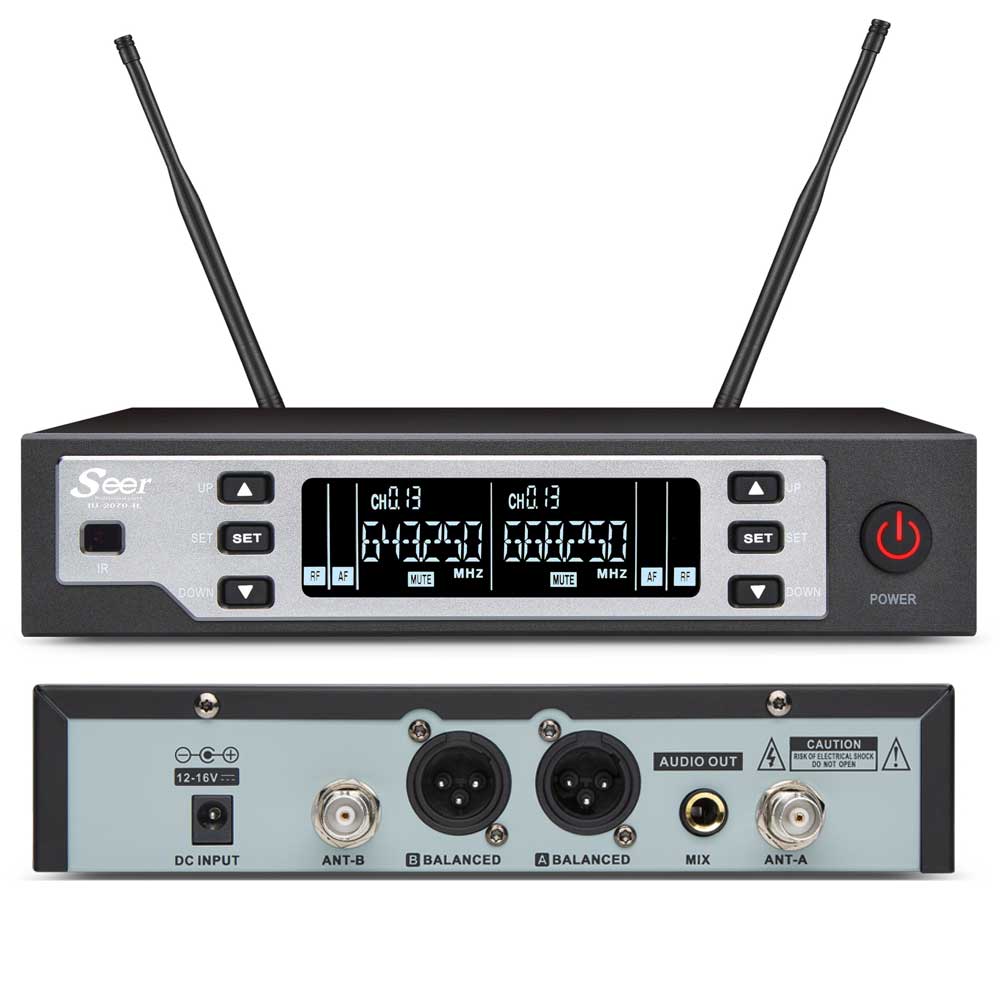 זוג מיקרופונים UHF